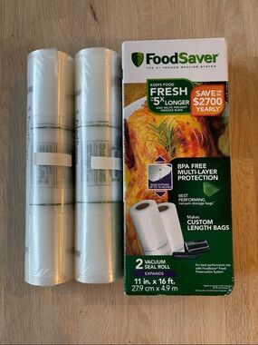 FoodSaver Expandable Vacuum Seal Rolls-New in Package (NIP)-Save Money Meal Prep
